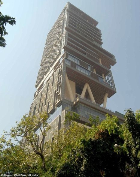 风水不佳 印度首富弃住世界最昂贵27层豪宅