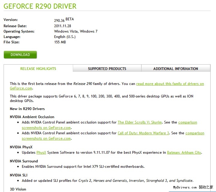 转 国产游戏受宠nvidia发布显卡驱动 290 36beta 版 电脑知识论坛 Pceva Pc绝对领域 探寻真正的电脑知识