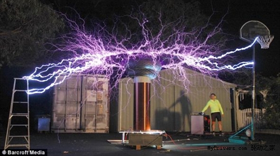 美工程师拟造世界最大闪电机：可放射70米电弧