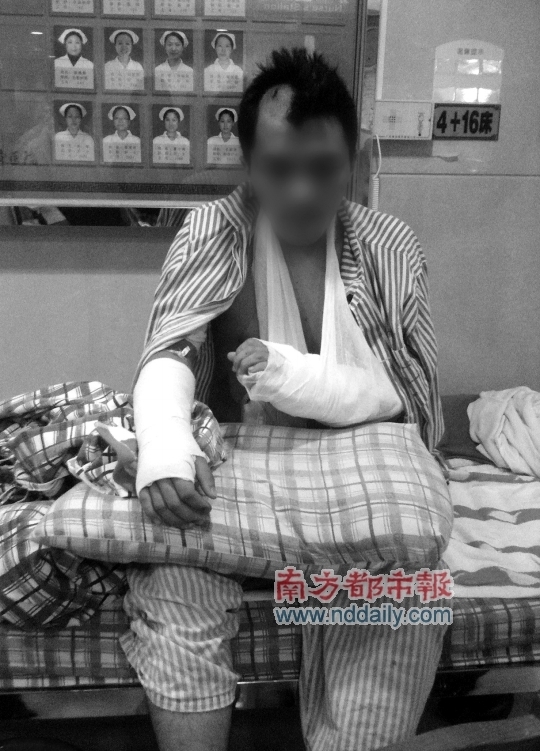 广州长城宽带推销员遭野鸡公司恐吓 被砍五刀