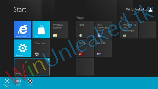 Windows 8最新版Build 8165截图曝光