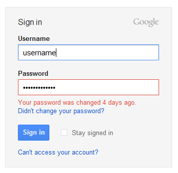 Google记得你以前的老密码