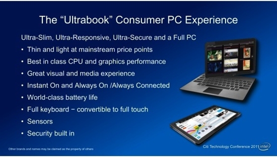 Ultrabook对平板的反击：触摸屏+Win8