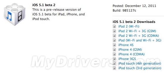 被遗忘的耗电 苹果发布iOS 5.1 Beta 2更新