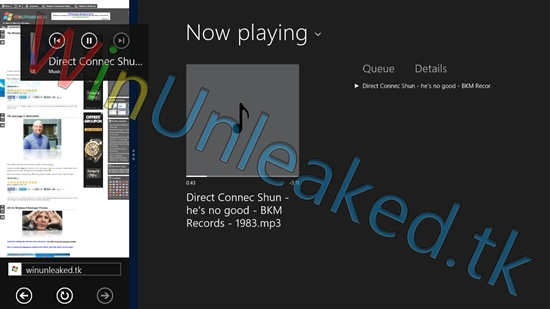 Windows 8内置音乐播放器截图抢鲜