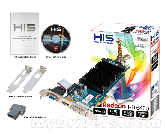 2GBԴ澲PCI-E x1 Radeon HD 6450