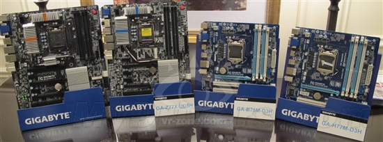 技嘉展示多达七款Intel 7系列主板