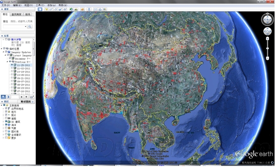 Google地球航空、卫星照片全球大规模请新