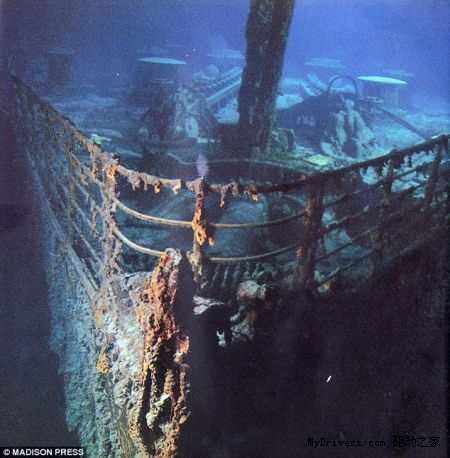 探秘泰坦尼克号百年残骸：巨型推进器重超100吨