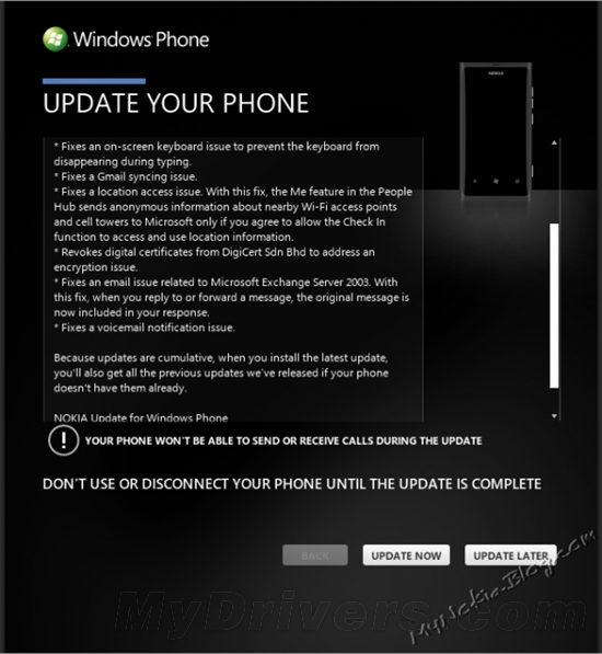 诺基亚再发新固件：彻底解决Lumia 800电池问题