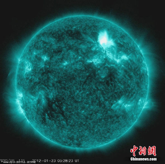 美国航天局公布日冕物质抛射照片