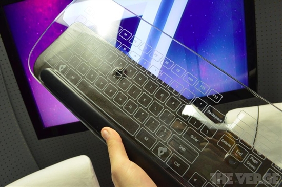 CES补遗：康宁玻璃制全透明键盘图赏