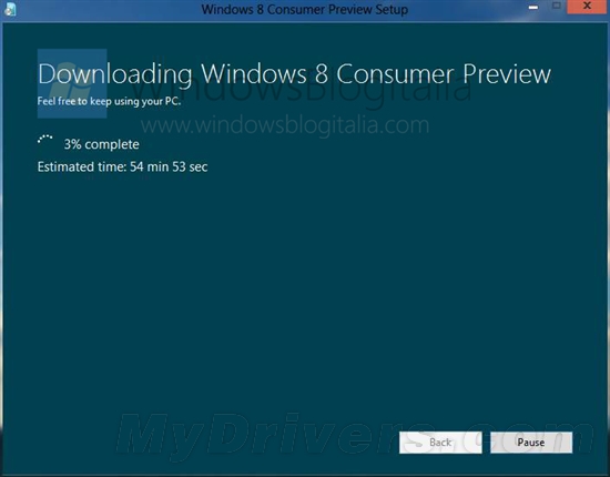 Windows 8 Beta变身“消费者预览版”？安装截图泄露