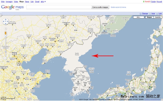 谷歌地图诞生7周年：全球仅剩朝鲜未被收录