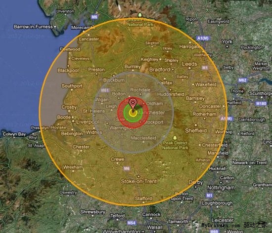 核地图展示核武器恐怖破坏程度