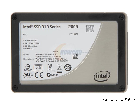 加速专用：Intel SSD 313固态硬盘发布、实测