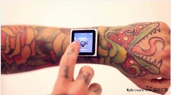 这才是果粉：为带iPod Nano手臂植入磁铁