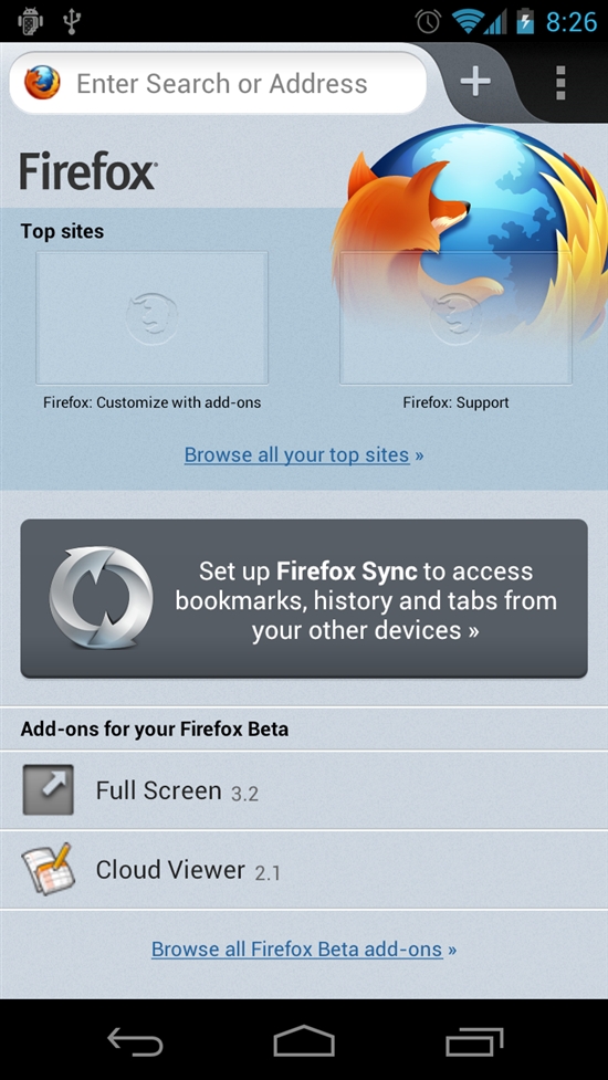 AndroidFirefox beta