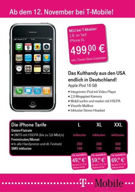 iPhone 3G版11月12日德国首发