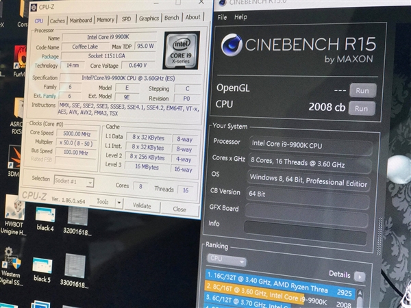 i9-9900K CineBench R15ܷع⣺8ıƽ10i9-7900X