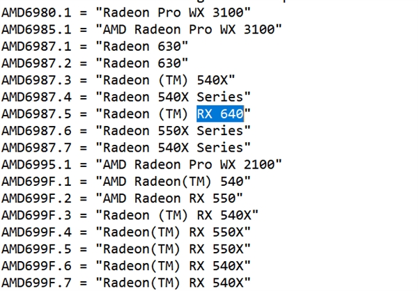AMD RX 640ԿأRX 550