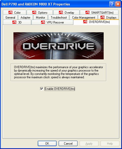 ATi催化剂3.8新增OverDrive超频功能