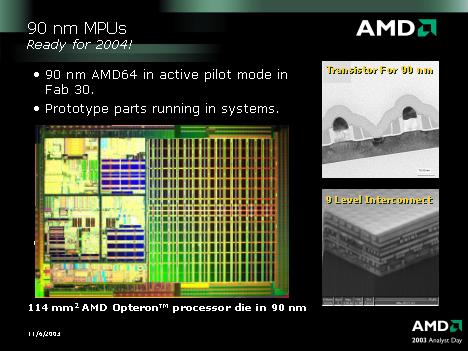 AMD0.09微米制程CPU抢先曝光