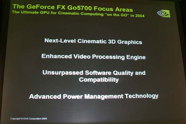 Comdex2003,Geforce FX Go5700移动图形芯片实物曝光 