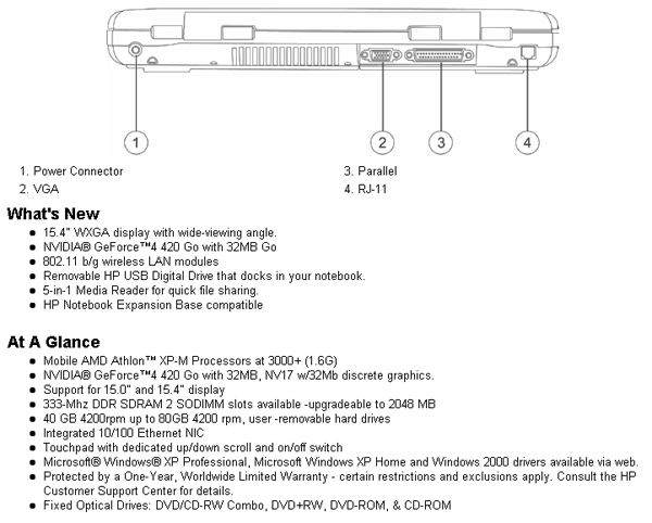 HP介绍采用K8处理器的笔记本