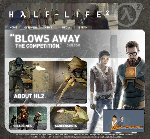 Half-Life2官方网站开通，最新消息抢先预览