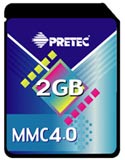 Pretec发布容量为2GB的MMC卡