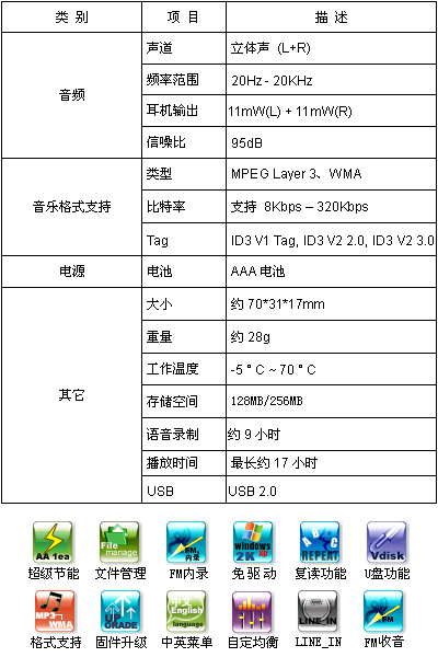 台电 G802 MP3，以跳动的七彩灵魂牵动你！