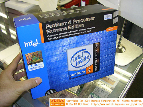 Pentium4 XE LGA775处理器开始销售，工作频率3.4GHz