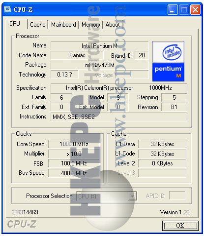 Intel Shelton处理器真身曝光，为无L2缓存Banias