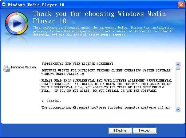 Windows Media Player 10正式版发布！