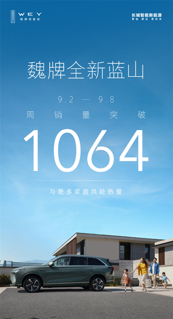 好起来了!魏牌蓝山单周销量再超千台:直逼理想L8