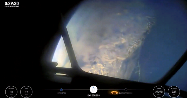 SpaceX再创历史 人类首次商业太空行走成功