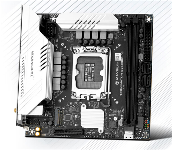 铭瑄B760迷你主板别出心裁:显卡插在背面!