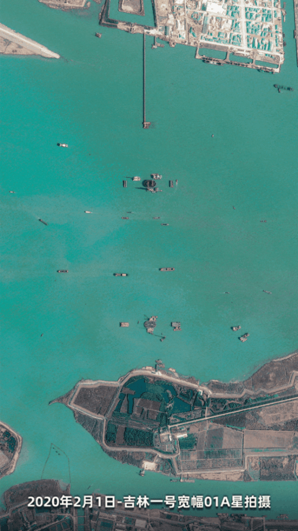 10.03千米世界第一跨度斜拉桥！卫星俯瞰常泰长江大桥6年变化