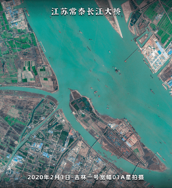 10.03千米世界第一跨度斜拉桥！卫星俯瞰常泰长江大桥6年变化