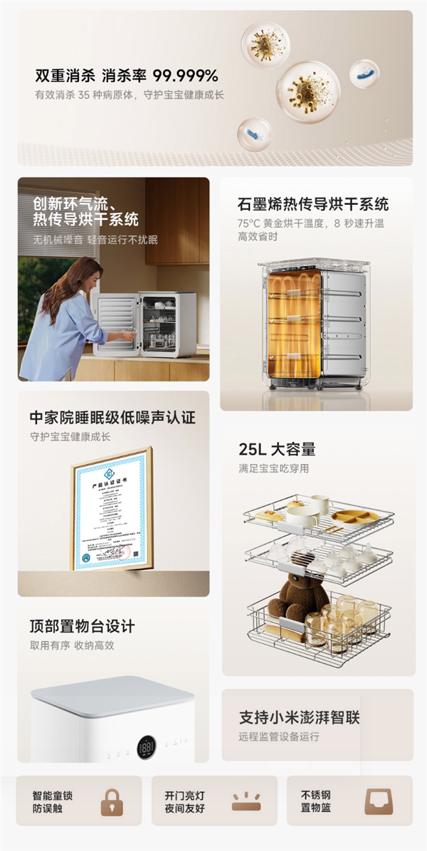 1199元！小米米家智能消毒器上市：消杀率99.999%、接入米家App