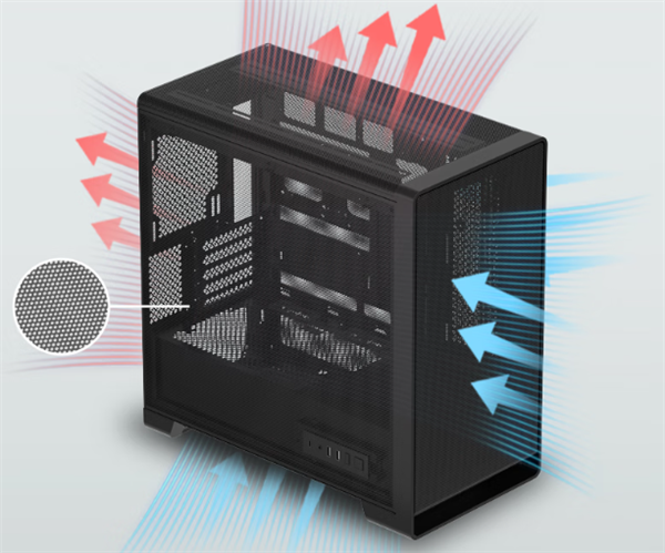 金河田逐风机箱首发299元：全域立体风道 五面大面积Mesh网孔