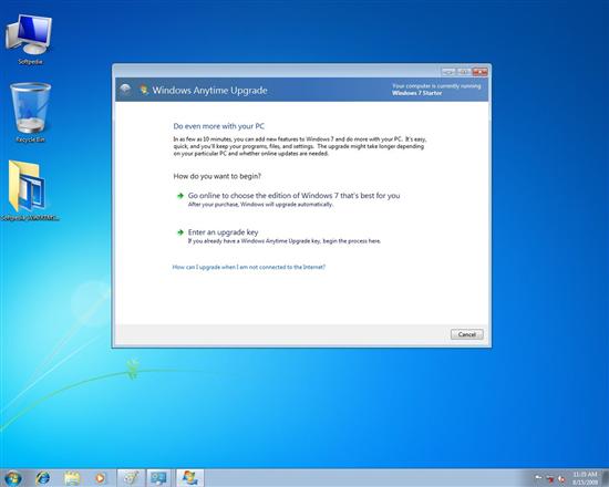 Windows 7 Starter完整安装及桌面截图