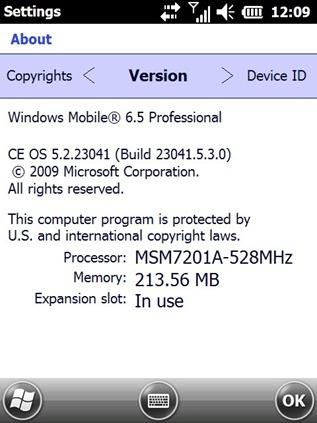 Windows Mobile 6.5最新Build 23041版本