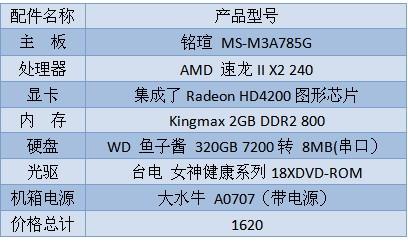 宿舍里看爽高清 学生装机就选铭瑄785G