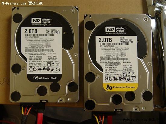 WD发布7200RPM 2TB容量台式机黑盘和企业级金盘 