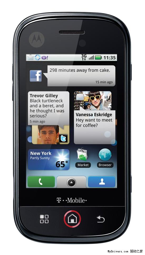 摩托罗拉发布其首款Android手机：CLIQ