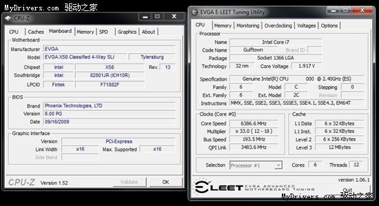 Intel 32nm六核Gulftown超频6.4GHz