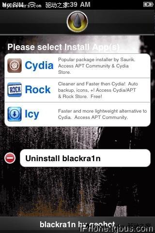 iPhone/iPod touch越狱软件黑雨blackra1n RC1使用教程