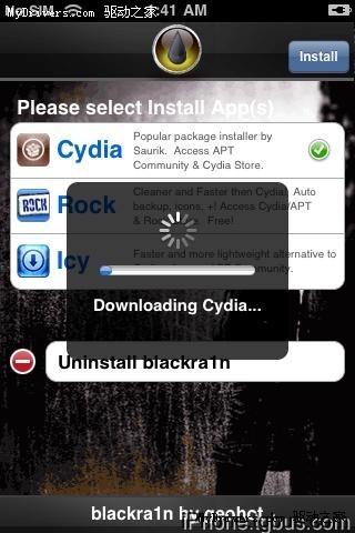 iPhone/iPod touch越狱软件黑雨blackra1n RC1使用教程